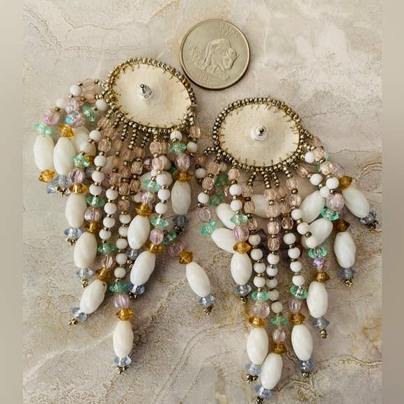 Chipita Beaded Chandelier Pierced Earrings - Picture 3 of 4